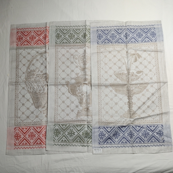 Belarusian Vintage Tea Towels Linen Cotton - Picture 2 of 6